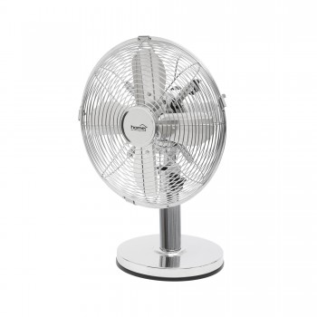 Ventilator metalic de birou Home TFS 25, 3 trepte de ventilatie, 30W, metal crom - 1