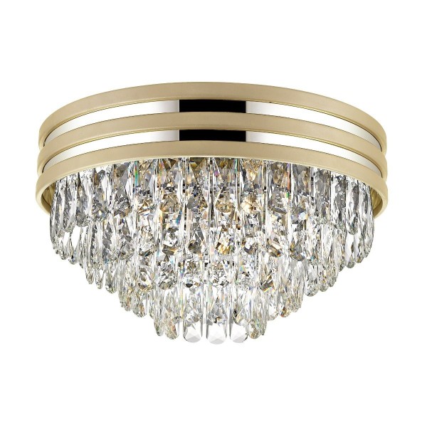 Plafoniera NAICA C0525-05A-V6B5 Zuma Line, design neoclasic, finisaj crom gold, cu cristale - 1