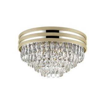 Plafoniera NAICA C0525-05A-V6B5 Zuma Line, design neoclasic, finisaj crom gold, cu cristale - 1