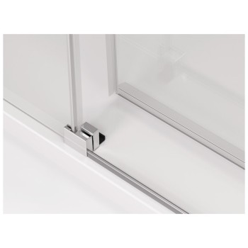 Usa de dus culisanta stanga 120 cm din 2 piese, SanSwiss CADURA CAS2, profil crom, sticla securizata 6mm - 1