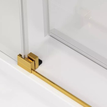 Usa de dus culisanta stanga 120 cm din 2 piese, SanSwiss CADURA CAS2, profil auriu, sticla securizata 6mm - 1