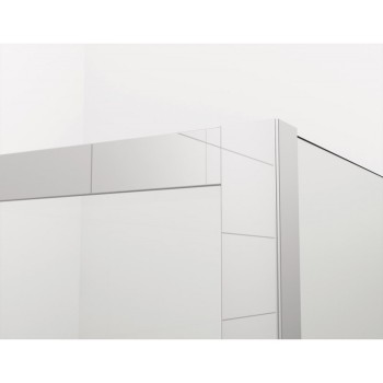 Usa de dus culisanta dreapta 140 cm din 2 piese, SanSwiss CADURA CAS2, profil crom, sticla securizata 6mm - 1