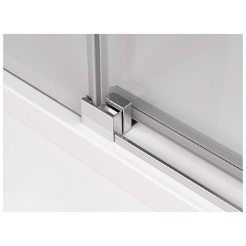 Usa de dus culisanta dreapta 140 cm din 2 piese, SanSwiss CADURA CAS2, profil crom, sticla securizata 6mm - 1
