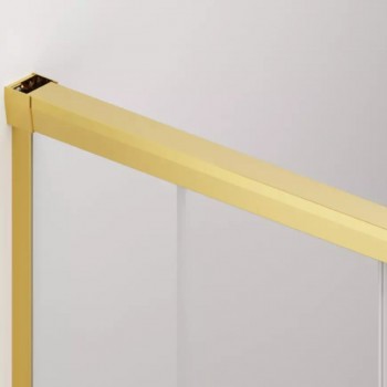 Usa de dus culisanta stanga 140 cm din 2 piese, SanSwiss CADURA CAS2, profil auriu, sticla securizata 6mm - 1