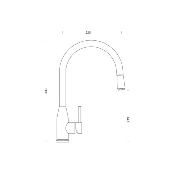 Set chiuveta Schock Greenwich N-100 456 x 456 mm Cristadur Puro cu baterie Kavus cu cap extractibil si parti vizibile Cupru