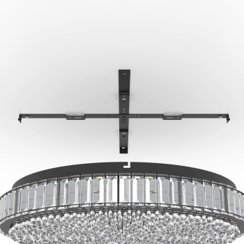 Plafoniera Eglo BALPARDA 390249, LED dimabil 30W, 3120lm, 4000k, otel negru cu abajur din cristale - 1