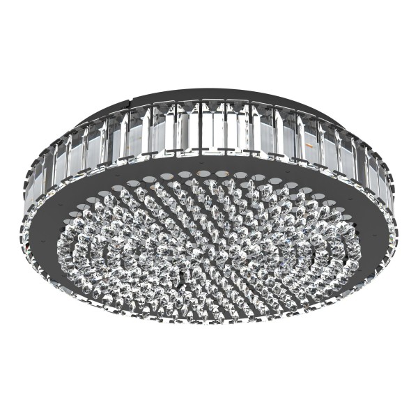 Plafoniera Eglo BALPARDA 390248, LED dimabil 23,5W, 3500lm, 4000k, otel negru cu abajur din cristale - 1