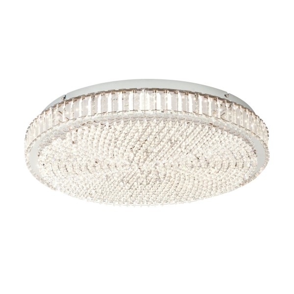 Plafoniera Eglo BALPARDA 39746, LED dimabil 23,5W, 3500lm, 4000k, otel crom cu abajur din cristale - 1