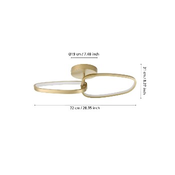 Plafoniera Eglo LODOSA 390204, LED dimabil 25W, 3300lm, 3000K, aluminiu, otel, alama,alb - 1