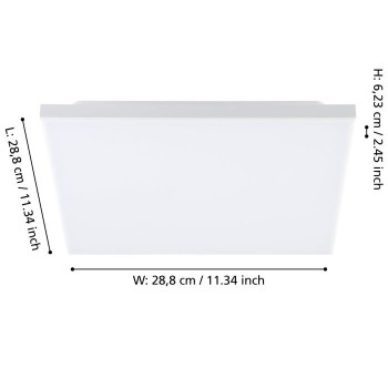 Plafoniera Eglo TURCONA-B 900703, LED 10.8W, 1300lm, 4000K, aluminiu, otel, alb - 1