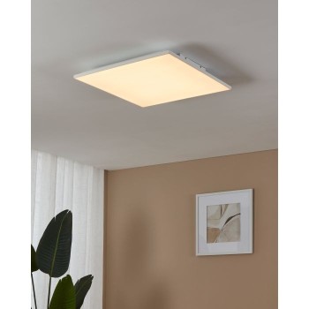 Plafoniera Eglo TRUPIANA 900569, LED dimabil 31W, RGB, 4200lm, 6500K, aluminiu, otel, alb - 1