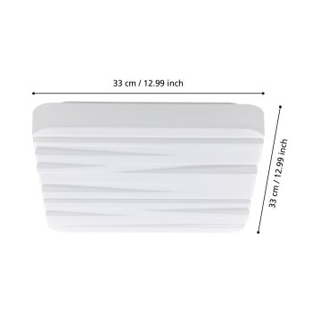 Plafoniera Eglo FERENTINO 900611, LED 14.6W, 1600lm, 3000K, otel , alb, plastic, alb - 1