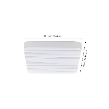 Plafoniera Eglo FERENTINO 900611, LED 14.6W, 1600lm, 3000K, otel , alb, plastic, alb - 1