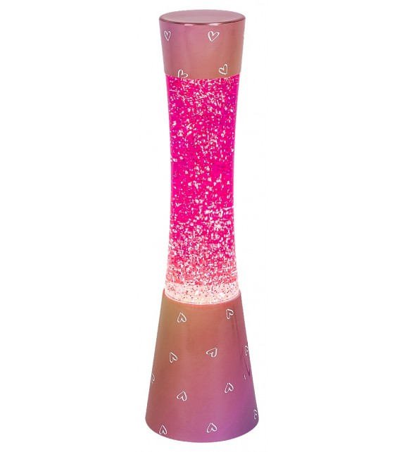 Lampa decorativa cu lava MINKA Rabalux 7027, din metal rose si sticla transparenta
