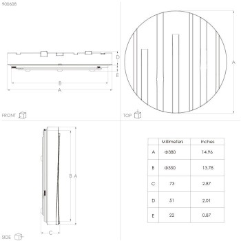 Plafoniera Eglo FERENTINO 900607, LED 10W, 1100lm, 3000K, otel , alb, plastic, alb - 1