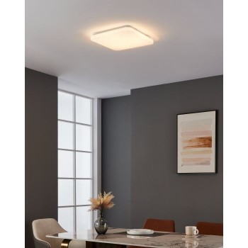 Plafoniera Eglo RENDE 900613, LED 19.5W, 2300lm, 3000K, otel , alb, plastic, argintiu - 1