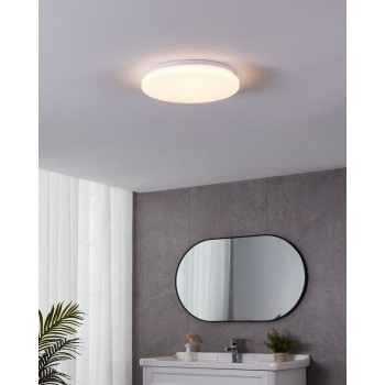 Plafoniera Eglo FRANIA-S 900619, LED 15W, 1800lm, 3000K, otel , alb, plastic, alb, cristal - 1