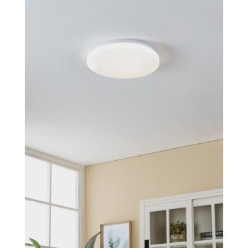 Plafoniera Eglo FRANIA-S 900363, LED 18W, 1850lm, 4000K, otel , alb, plastic, alb, cristal - 1