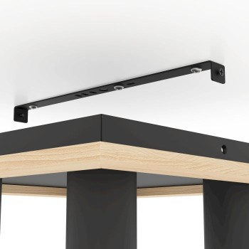 Plafoniera Eglo VALCASOTTO 1 900435, LED 4x4.5W, otel, negru, lemn, maro - 1