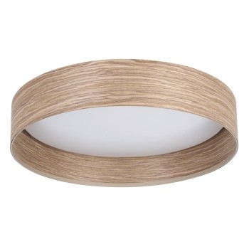 Plafoniera Eglo LUPPINERIA 900463, LED 20W, 2400lm, 3000K, otel , alb, lemn, maro - 1