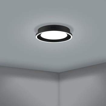 Plafoniera Eglo CALAGRANO 900601, LED dimabil 11.5W, 1500lm, 3000-6500K, otel, negru, plastic, alb - 1