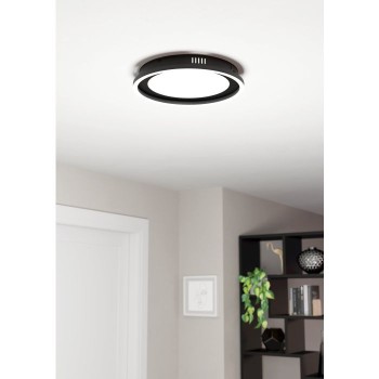 Plafoniera Eglo CALAGRANO 900601, LED dimabil 11.5W, 1500lm, 3000-6500K, otel, negru, plastic, alb - 1