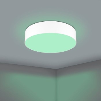 Plafoniera Eglo ROMAO-Z 900439, LED dimabil 35W, RGB, 3500lm, 2700-6500K, otel, alb, textil, plastic, alb - 1