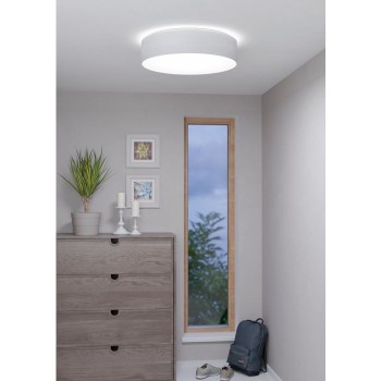 Plafoniera Eglo ROMAO-Z 900439, LED dimabil 35W, RGB, 3500lm, 2700-6500K, otel, alb, textil, plastic, alb - 1