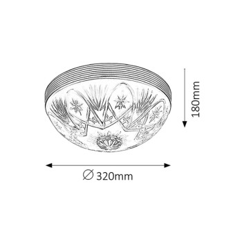 Plafoniera Annabella - 8638 Rabalux, E27, 2x60W, bronz - 1