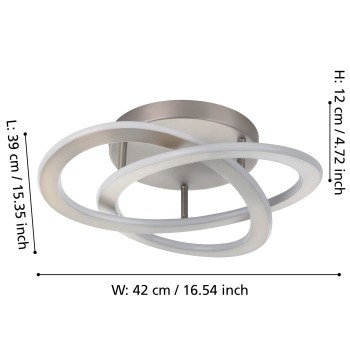 Plafoniera Eglo ROLIMARE 900419, LED 35W, 5500lm, 4000K, aluminiu, nichel, plastic, alb - 1