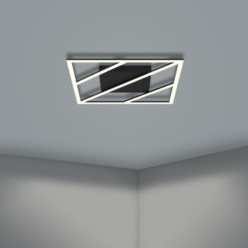 Plafoniera Eglo ULISANO 900596, LED dimabil 21W, 3000lm, 6500K, aluminiu, otel, negru, plastic, alb - 1