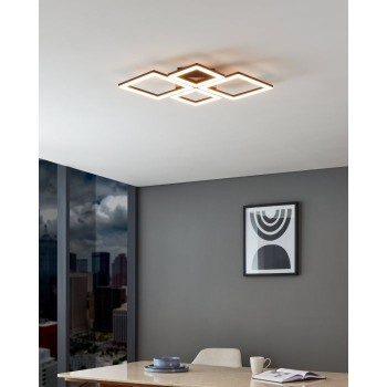 Plafoniera Eglo PARANDAY-Z 900318, LED dimabil 42W, 5000lm, 6500K, otel, negru, plastic, alb - 1