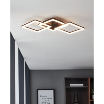 Plafoniera Eglo PARANDAY-Z 900317, LED dimabil 32.4W, 4000lm, 6500K, otel, negru, plastic, alb - 1