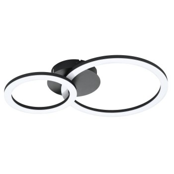 Plafoniera Eglo PARRAPOS-Z 900322, LED dimabil 15W, 2100lm, 6500K, otel, negru, plastic, alb - 1