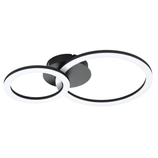 Plafoniera Eglo PARRAPOS-Z 900322, LED dimabil 15W, 2100lm, 6500K, otel, negru, plastic, alb - 1