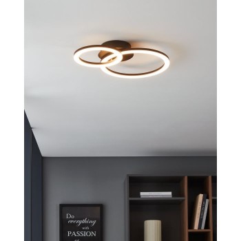 Plafoniera Eglo PARRAPOS-Z 900322, LED dimabil 15W, 2100lm, 6500K, otel, negru, plastic, alb - 1