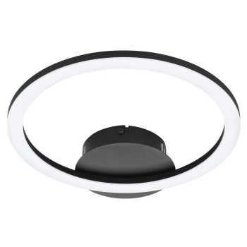 Plafoniera Eglo PARRAPOS-Z 900323, LED dimabil 12W, 1000lm, 6500K, otel, negru, plastic, alb - 1