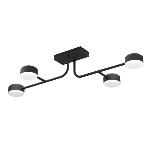 Plafoniera Eglo CLAVELLINA 900351, LED dimabil 4X6.8W, 3200lm, 3000K, otel, negru, plastic, alb - 1