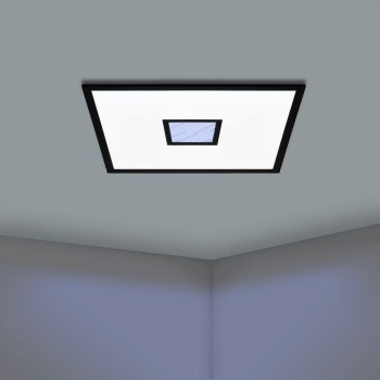 Plafoniera Eglo BORDONARA 900572, LED dimabil 36W, 4900lm, 6000K, aluminiu, otel, negru, plastic, alb - 1