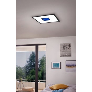 Plafoniera Eglo BORDONARA 900571, LED dimabil 21.5W, 2800lm, 6000K, aluminiu, otel, negru, plastic, alb - 1