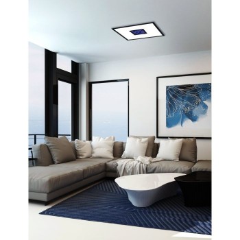 Plafoniera Eglo BORDONARA 900571, LED dimabil 21.5W, 2800lm, 6000K, aluminiu, otel, negru, plastic, alb - 1