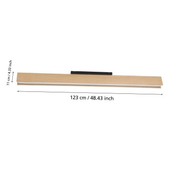 Plafoniera Eglo ANCHORENA-Z 900387, LED RGB dimabil 35W, 3890lm, 6500K, lemn, otel, negru, plastic, alb - 1