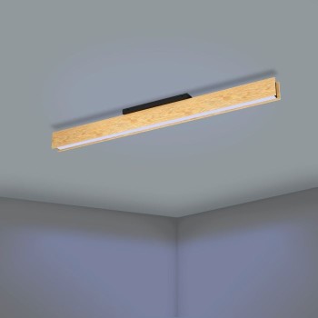Plafoniera Eglo ANCHORENA-Z 900387, LED RGB dimabil 35W, 3890lm, 6500K, lemn, otel, negru, plastic, alb - 1