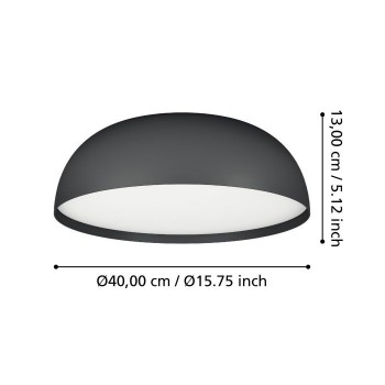 Plafoniera Eglo TOLLOS-Z 900406, LED RGB dimabil 3x7.5W, 2700lm, 6500K, otel, aluminiu, negru, plastic, alb - 1