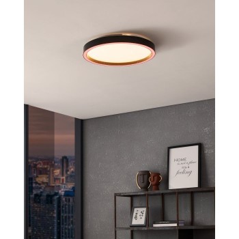 Plafoniera Eglo MONTEMORELOS-Z 900411, LED RGB dimabil 17.8W, 2150lm, 6500K, aluminiu, negru, plastic, alb - 1