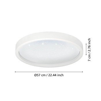 Plafoniera Eglo MONTEMORELOS-Z 900409, LED RGB dimabil 34.5W, 4100lm, 6500K, aluminiu, plastic, alb - 1