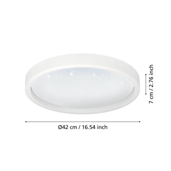 Plafoniera Eglo MONTEMORELOS-Z 900408, LED RGB dimabil 17.8W, 2150lm, 6500K, aluminiu, plastic, alb - 1