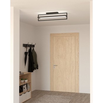 Plafoniera Eglo SIBERIA 900465, LED dimabil 34W, 4600lm, 6500K, otel, negru, plastic, alb - 1