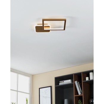Plafoniera Eglo GAFARES 900424, LED dimabil 15W, 2100lm, 6500K, otel, aluminiu, auriu, plastic, alb - 1
