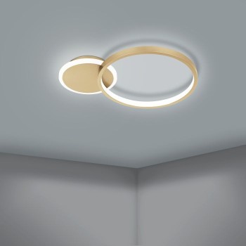 Plafoniera Eglo GAFARES 900423, LED dimabil 15W, 2100lm, 6500K, otel, aluminiu, auriu, plastic, alb - 1